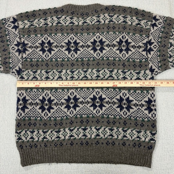 Vintage Winona Knits Sweater Men's XL Wool Blend Nordic Made in USA - Picture 5 of 6
